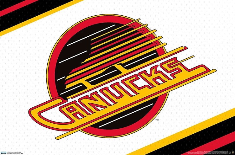 Hockey Retro Logo Poster 22 X 34 Vancouver Canucks Hockey