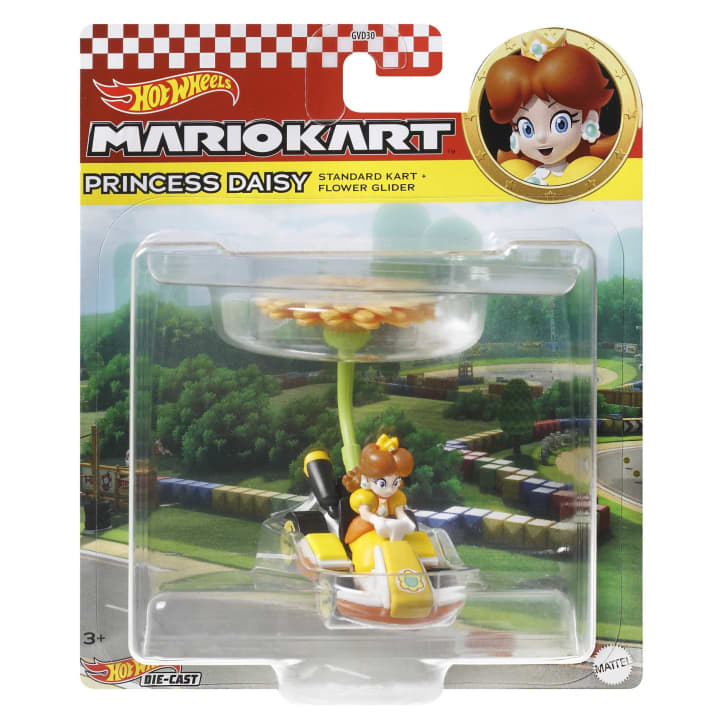 HOT WHEELS DAISY STANDARD KART + FLOWER GLIDER MARIO KART