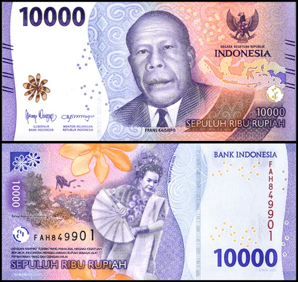 Indonesia 10 000 Rupiah 2022 Unc