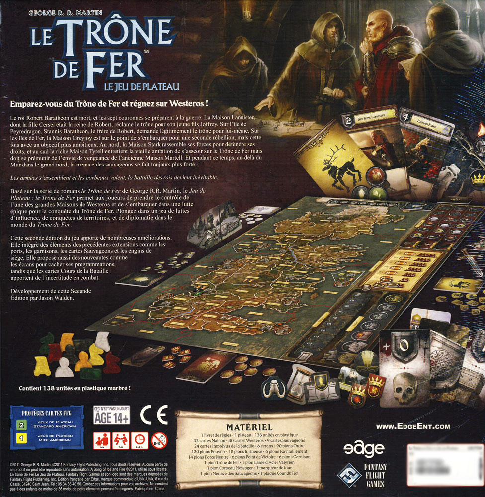 Le Trône De Fer Le Jeu De Plateau Jeu De Base French Board Games War Games