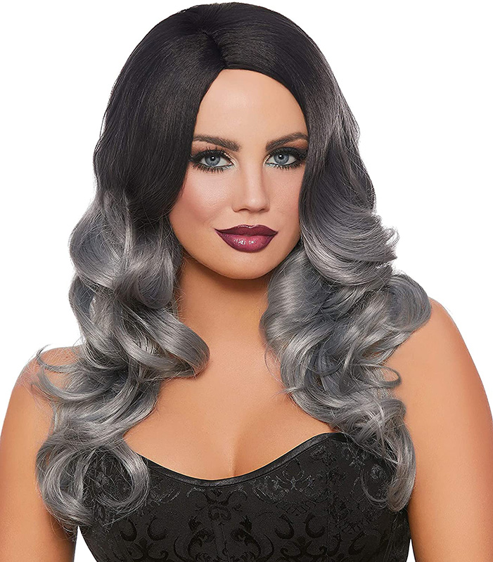 black gray ombre wig