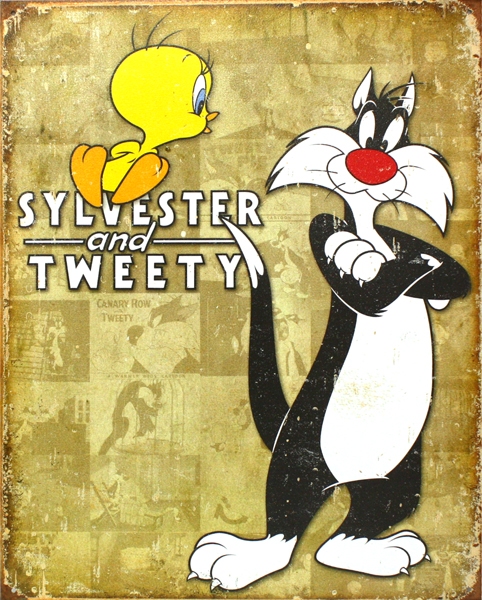 Looney Tunes Metal Poster Sylvester Tweety Tin Signs