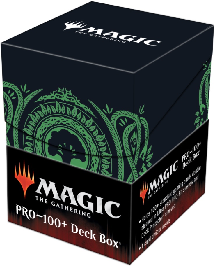 MAGIC THE GATHERING -  PLASTIC DECK BOX - FOREST (100) -  MANA 7