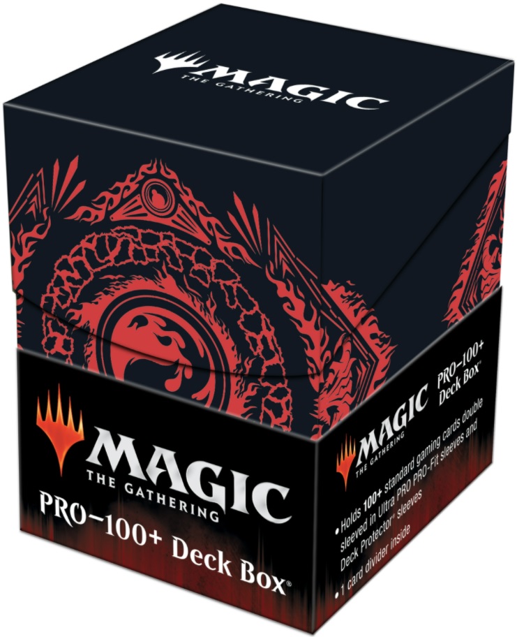 MAGIC THE GATHERING -  PLASTIC DECK BOX - MOUNTAIN (100) -  MANA 7