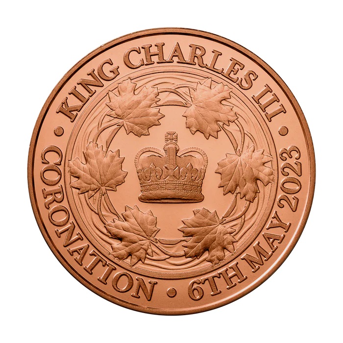 MEDALLIONS - THE CORONATION OF KING CHARLES III CANADIAN BRONZE MEDALLION -  2023 CANADA COINS
