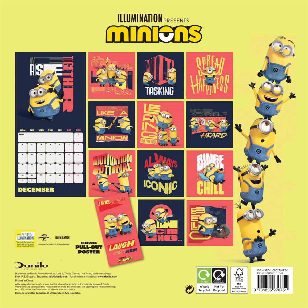 MINIONS OFFICIAL 2025 CALENDAR