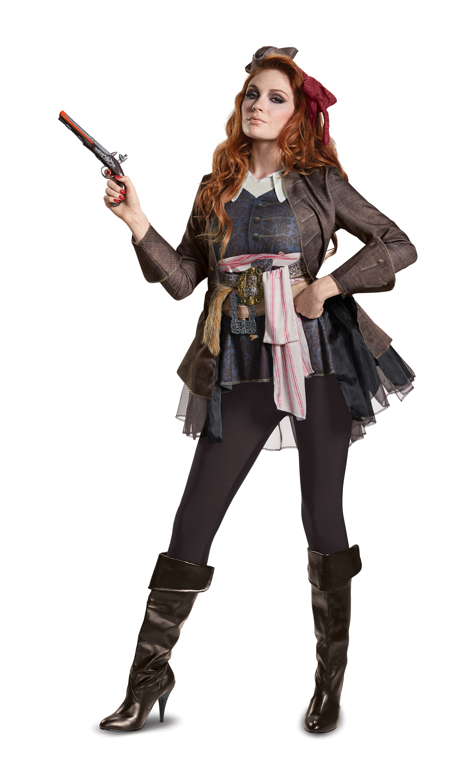 Pirates Of The Caribbean Captain Jack Sparrow Deluxe Costume Adult Women Pirates 2495