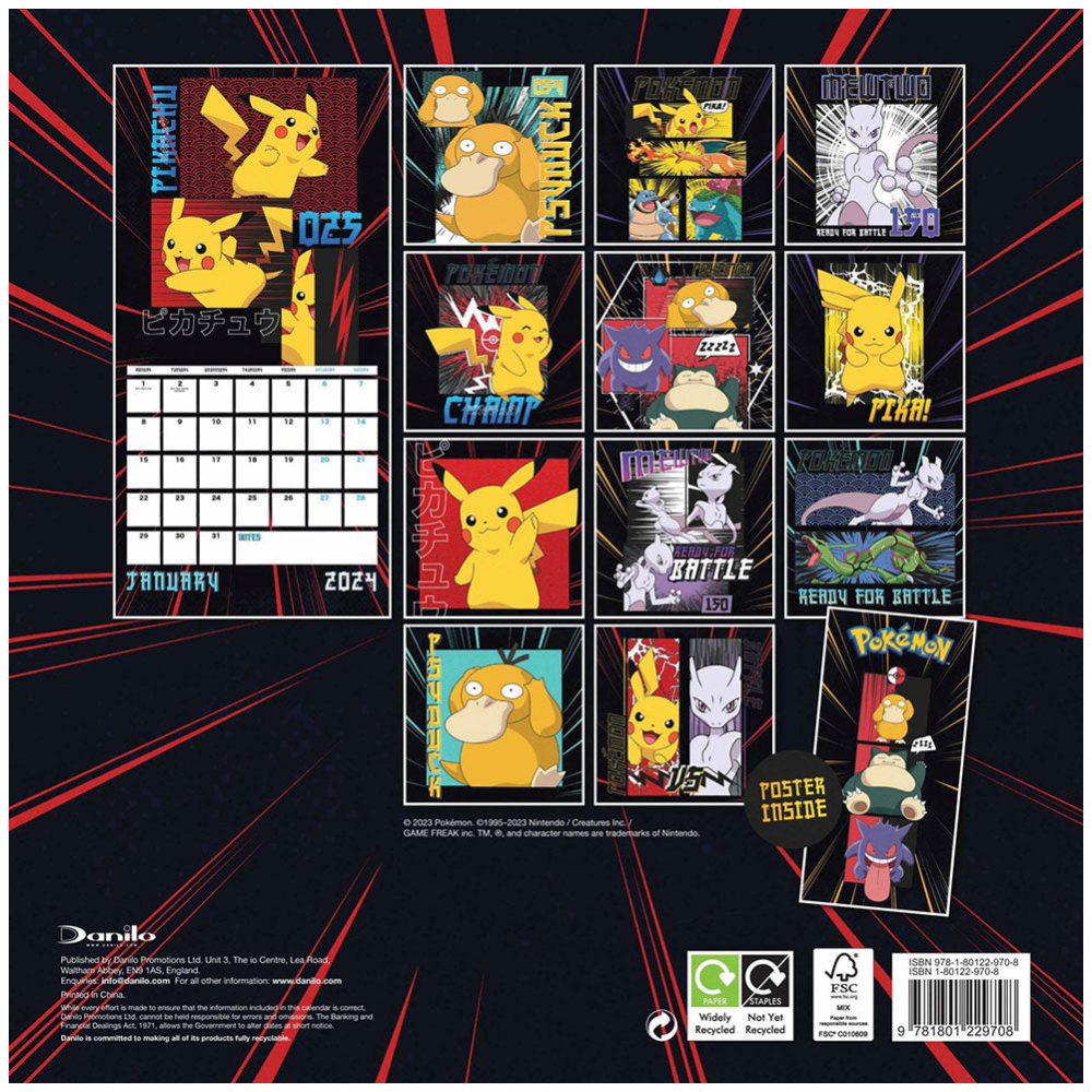 POKEMON OFFICIAL 2025 CALENDAR