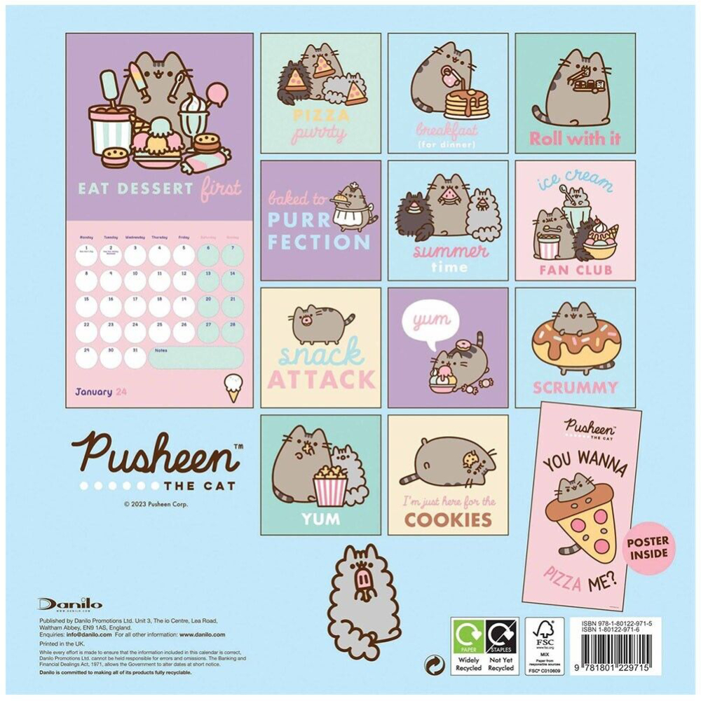 PUSHEEN OFFICIAL 2024 CALENDAR