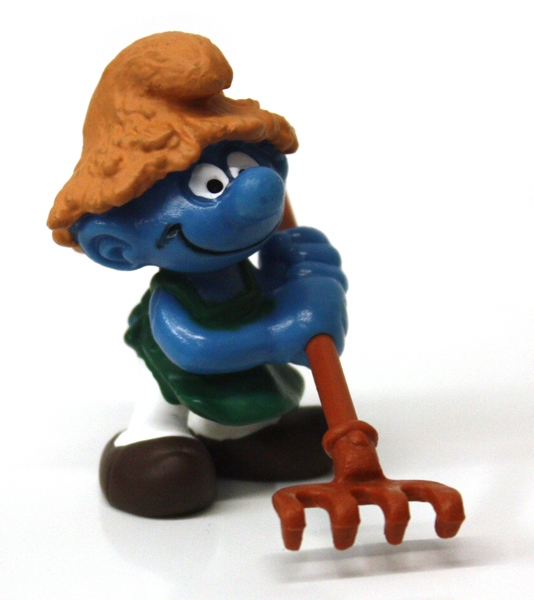 SMURFS - HAYMAKER SMURF - ORANGE HAT VARIETY - 1983 SMURFS 20138 ...