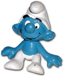 SMURFS - SITTING SMURF - OPEN MOUTH VARIETY - 1977 SMURFS 20026