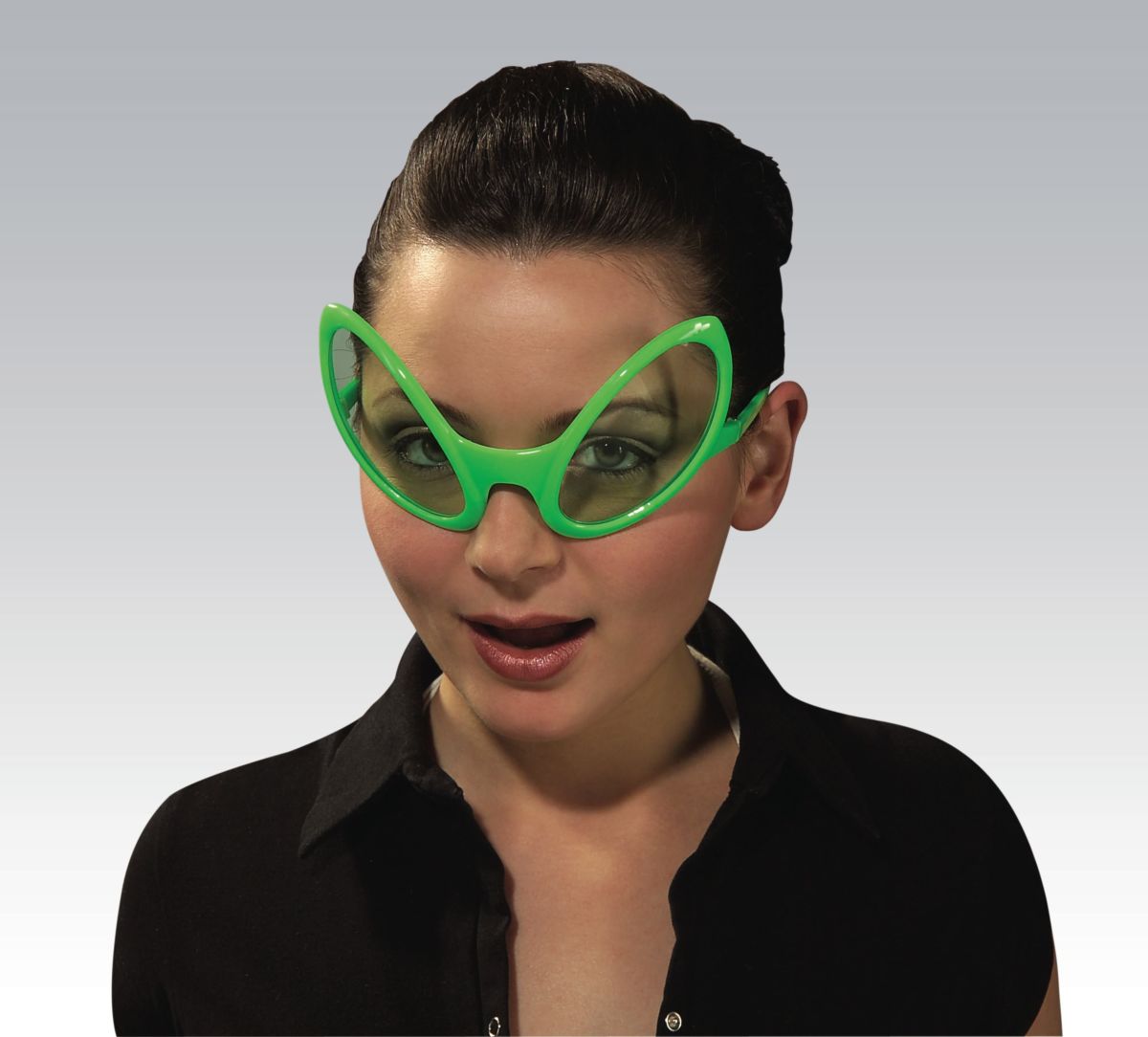 Смешные зеленые очки