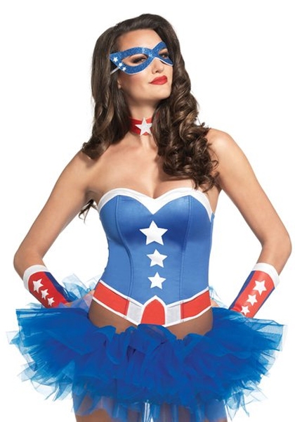 Superheroes American Hero Costume Adult Small 4 6 Women Superheroes