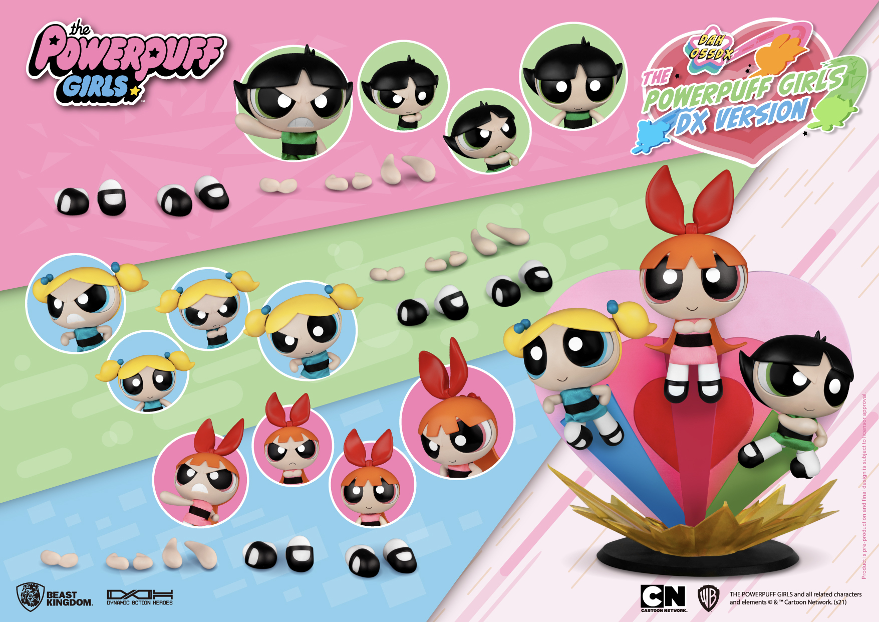 THE POWERPUFF GIRLS - POWERPUFF GIRLS FIGURE - DELUXE VERSION - DYNAMIC ...