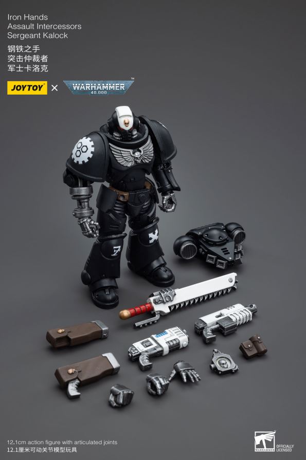 WARHAMMER 40K - IRON HANDS ASSAULT INTERCESSORS SERGEANT KALOCK FIGURE ...