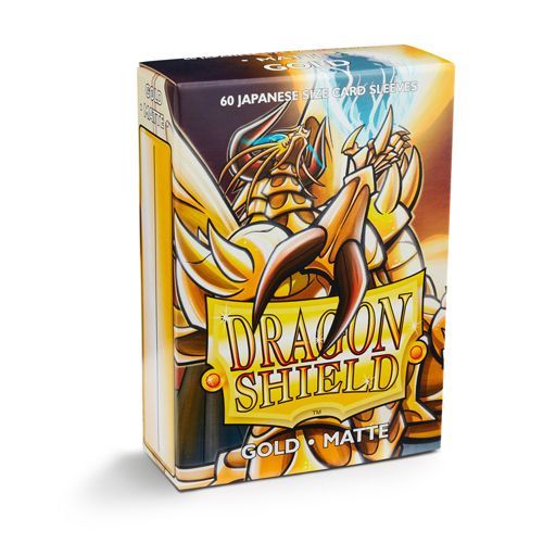 YU-GI-OH! SIZE SLEEVES - DRAGON SHIELDS - 60 - GOLD - MATTE ...