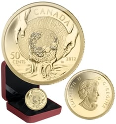 1/25 OZ IN GOLD -  150TH ANNIVERSARY OF THE CARIBOO GOLD RUSH -  2012 CANADIAN COINS 10