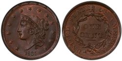 1-CENT -  1835 1-CENT, HEAD OF 1836 (EF) -  PIÈCES DES ÉTATS-UNIS 1835