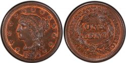 1-CENT -  1846 1-CENT, MEDIUM DATE (EF) -  1846 UNITED STATES COINS