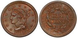 1-CENT -  1853 1-CENT (G) -  1853 UNITED STATES COINS