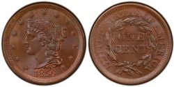 1-CENT -  1856 1-CENT, SLANTED 56 -  1856 UNITED STATES COINS