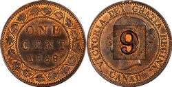 1-CENT -  1859 1-CENT - WIDE 9/8 -  1859 CANADIAN COINS