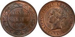 1-CENT -  1882 H 1-CENT - OBVERSE 1 -  1882 CANADIAN COINS