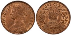 1-CENT -  1885 1-CENT -  1885 NEWFOUNFLAND COINS