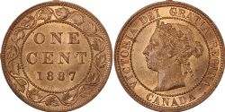 1-CENT -  1887 1-CENT -  1887 CANADIAN COINS