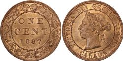 1-CENT -  1887 1-CENT - 7/7 (AU) -  PIÈCES DU CANADA 1887