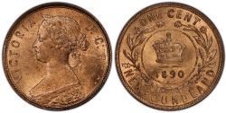 1-CENT -  1890 1-CENT -  1890 NEWFOUNFLAND COINS