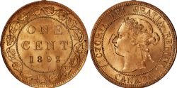 1-CENT -  1892 1-CENT - OBVERSE 2 -  1892 CANADIAN COINS