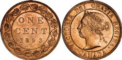 1-CENT -  1893 1-CENT - TRIPLE PUNCHED 9 VARIETY -  1893 CANADIAN COINS