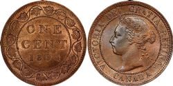 1-CENT -  1894 1-CENT - THIN 4 -  1894 CANADIAN COINS