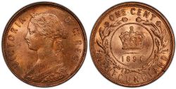 1-CENT -  1896 1-CENT -  1896 NEWFOUNFLAND COINS
