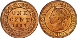 1-CENT -  1897 1-CENT -  1897 CANADIAN COINS