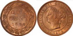 1-CENT -  1898 H 1-CENT -  1898 CANADIAN COINS