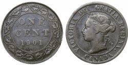 1-CENT -  1901 1-CENT -  1901 CANADIAN COINS