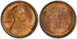 1-CENT -  1909-S 1-CENT, V.D.B -  1909 UNITED STATES COINS