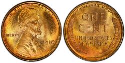 1-CENT -  1910 1-CENT -  1910 UNITED STATES COINS