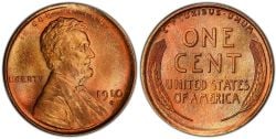 1-CENT -  1910-S 1-CENT -  1910 UNITED STATES COINS
