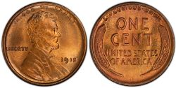 1-CENT -  1915 1-CENT -  1915 UNITED STATES COINS