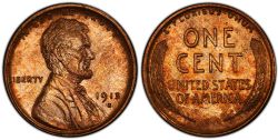 1-CENT -  1915-S 1-CENT -  1915 UNITED STATES COINS