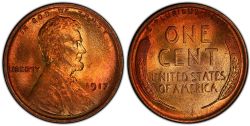1-CENT -  1917 1-CENT -  1917 UNITED STATES COINS
