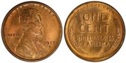 1-CENT -  1917-D 1-CENT -  1917 UNITED STATES COINS