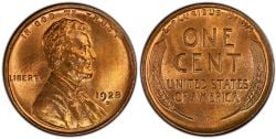 1-CENT -  1928-D 1-CENT -  1928 UNITED STATES COINS