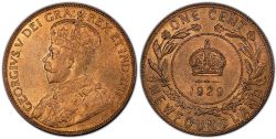 1-CENT -  1929 1-CENT -  1929 NEWFOUNFLAND COINS