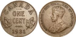 1-CENT -  1931 1-CENT -  1931 CANADIAN COINS