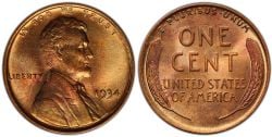 1-CENT -  1934 1-CENT -  1934 UNITED STATES COINS