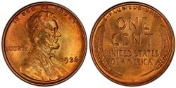 1-CENT -  1936 1-CENT, DOUBLED DIE OBVERSE -  1936 UNITED STATES COINS